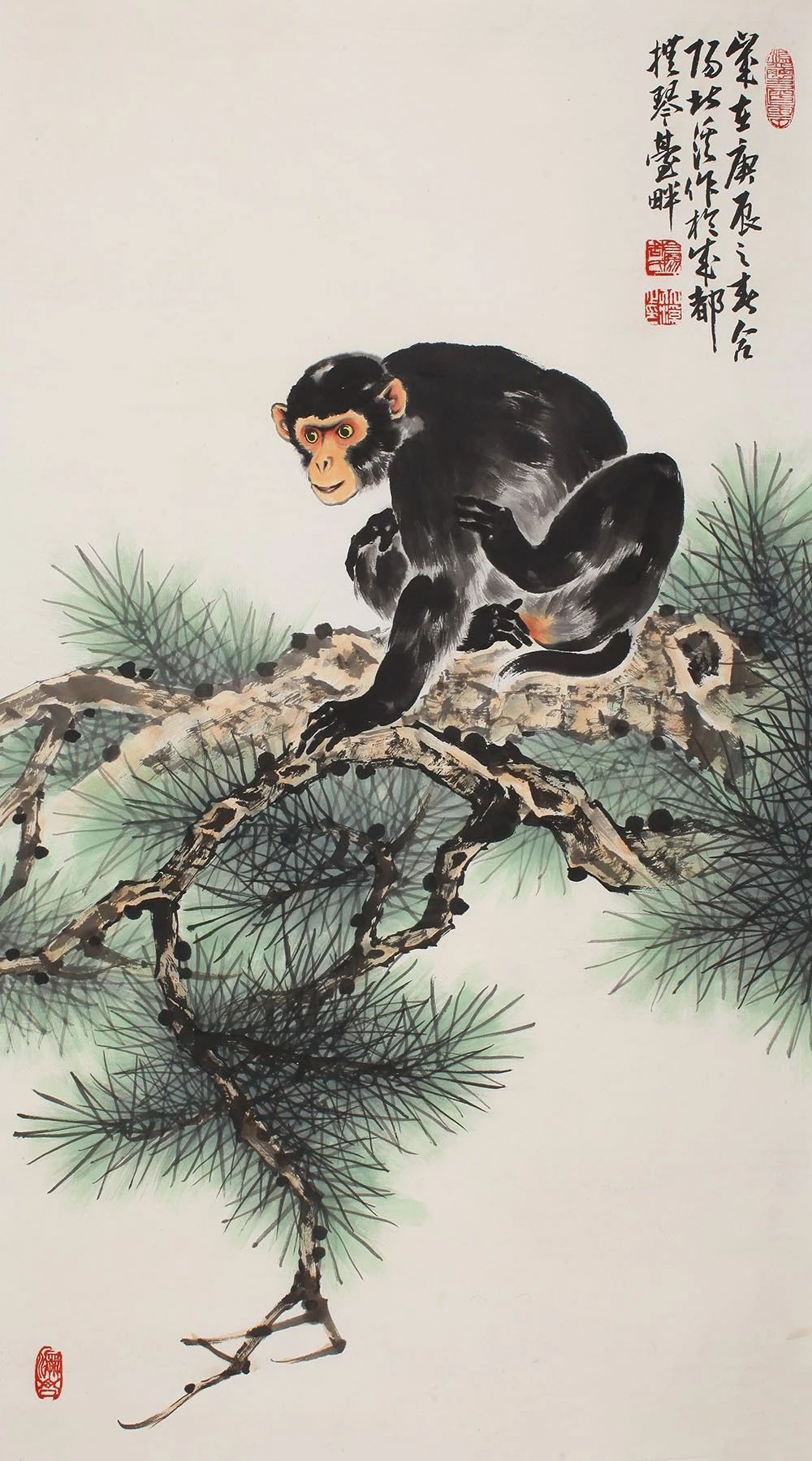 他画的猴子带有人情味,人们送他一个外号“蜀中美猴王”