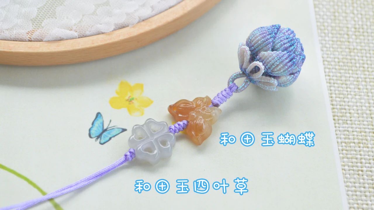 教大家编织一款手机链,手机链编织教程简单好看