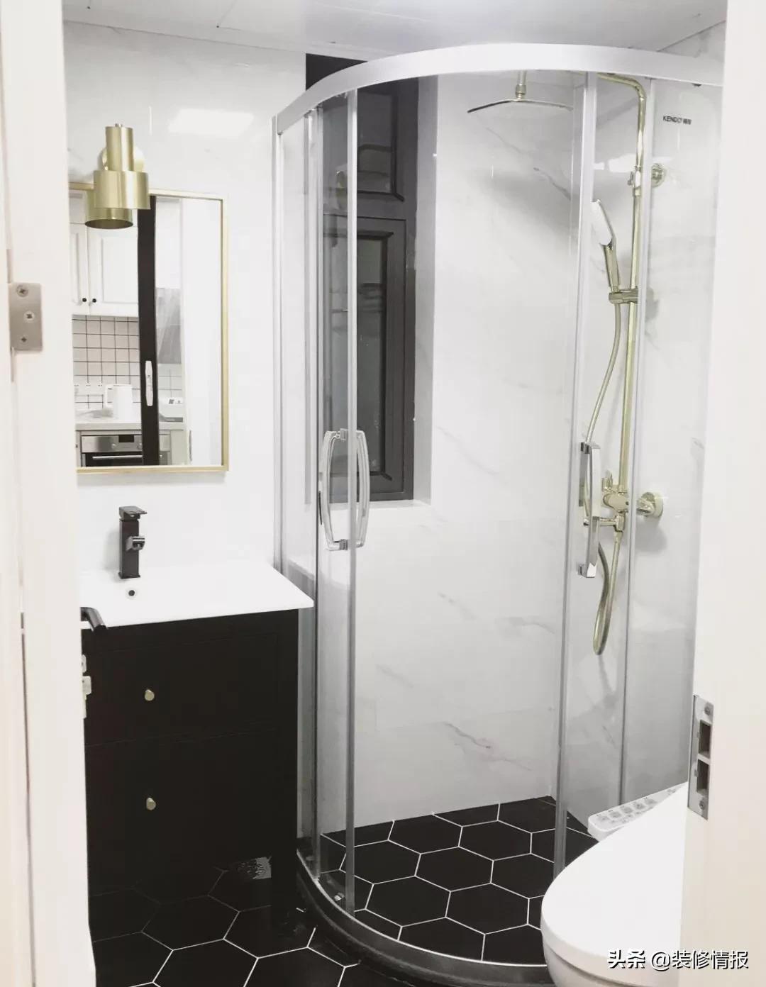 小户型卫生间平面布局最佳效果图,正方小户型卫生间设计布局