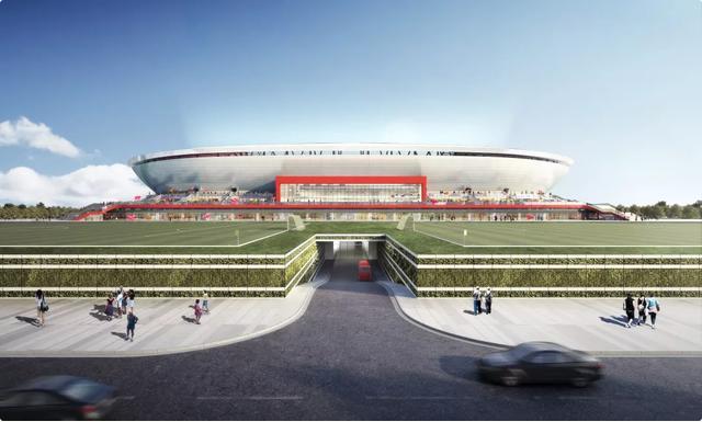 上海国际足球场建设,上海浦东足球场最新图片