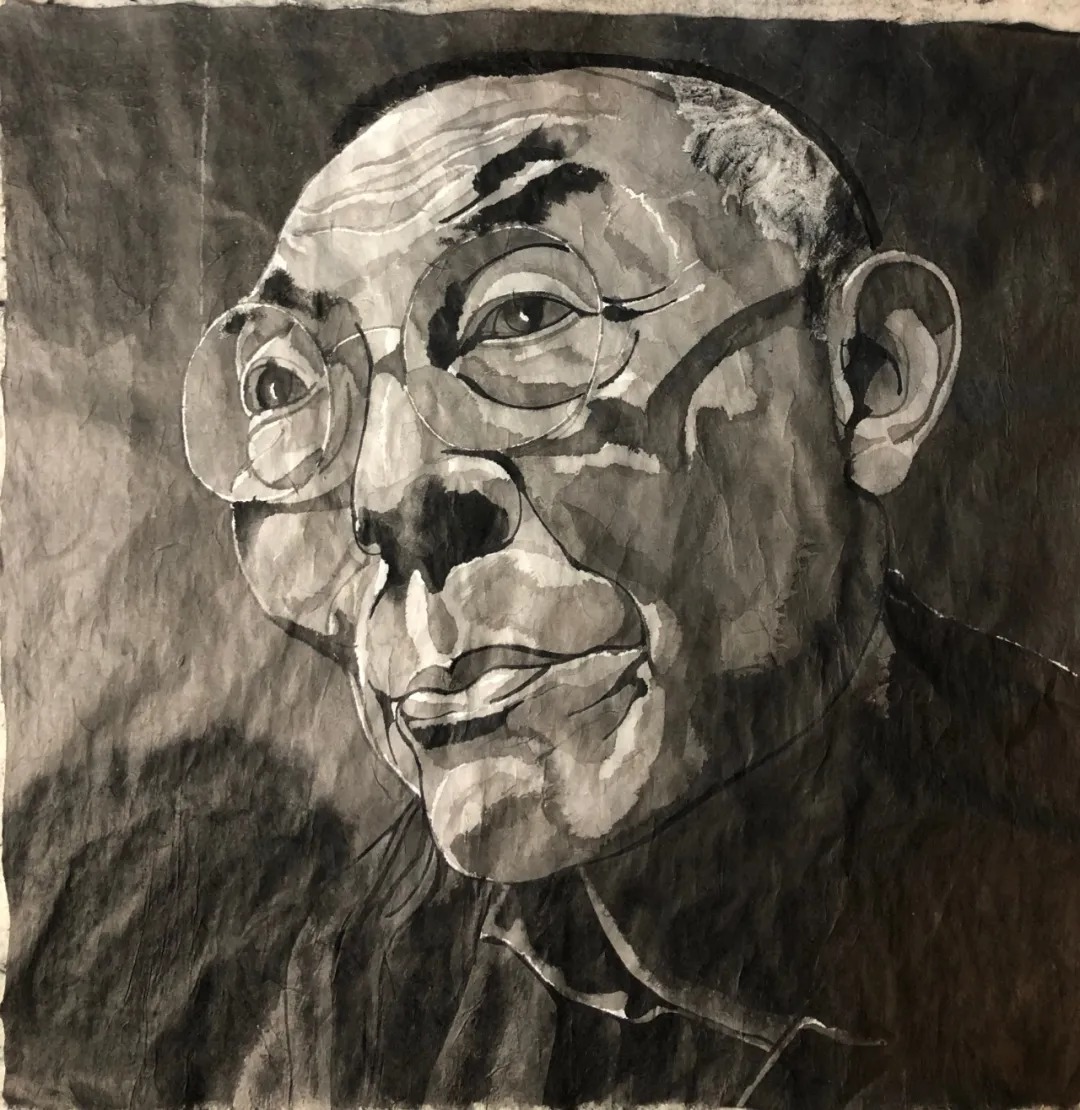 方增先水墨人物画作品欣赏图文,方力钧画自然风景