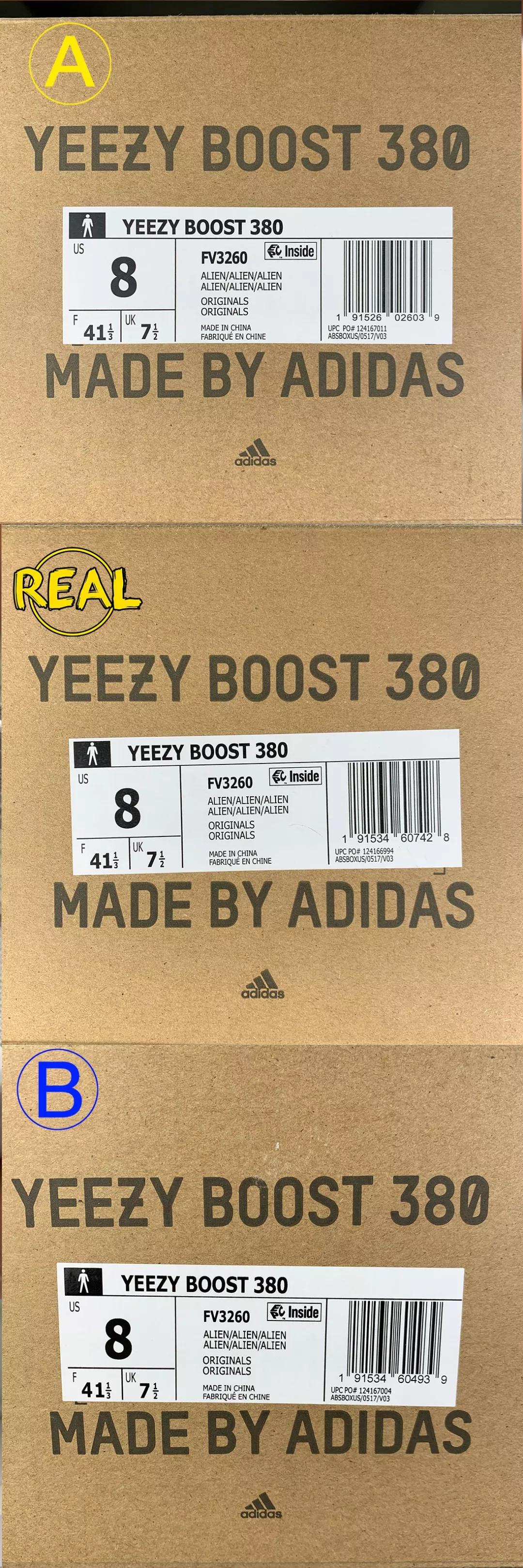 yeezy380真伪对比,yeezyboost380真假