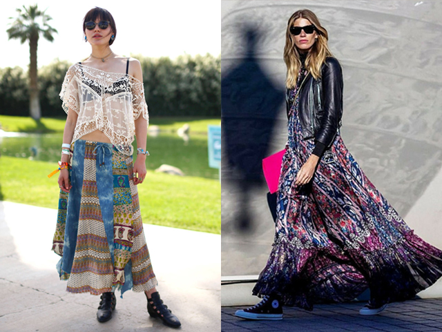 波西米亚风格裙子搭配什么包包,波西米亚裙怎么搭配