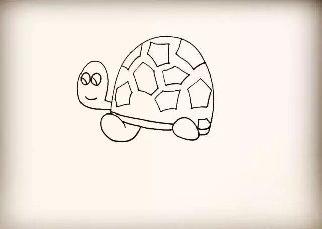 海滩上的小乌龟儿童画,儿童画小乌龟的图片大全