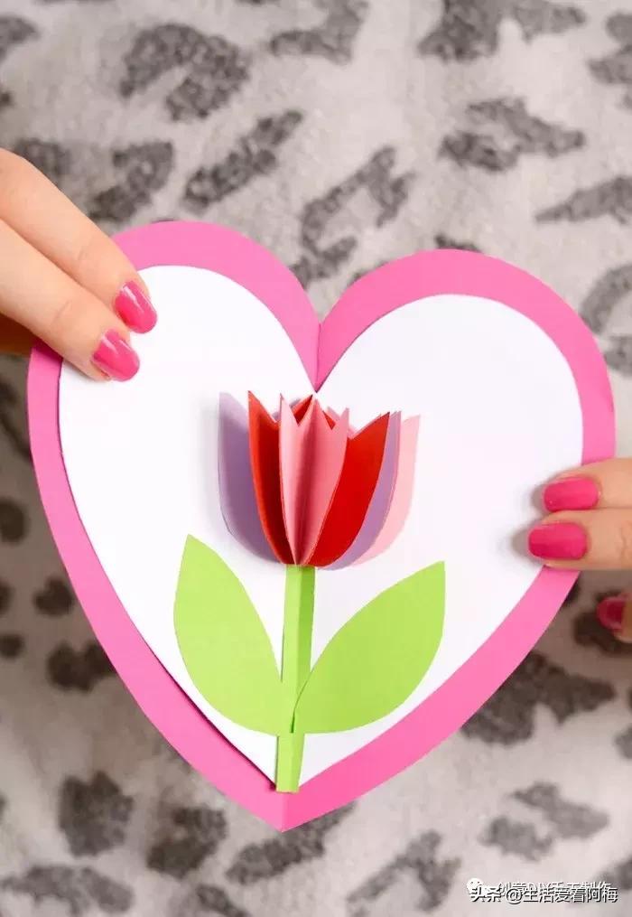 女儿亲手给老师做的教师节贺卡,老师你辛苦了教师节贺卡手工制作