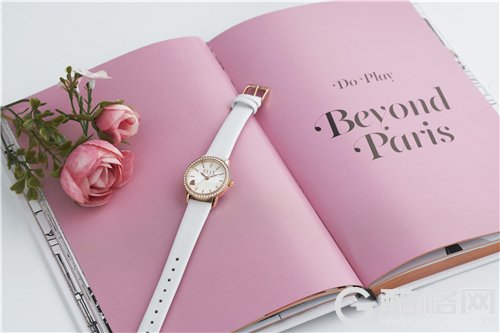 elle法式钢带潮流女士腕表玫瑰金,法式优雅腕表