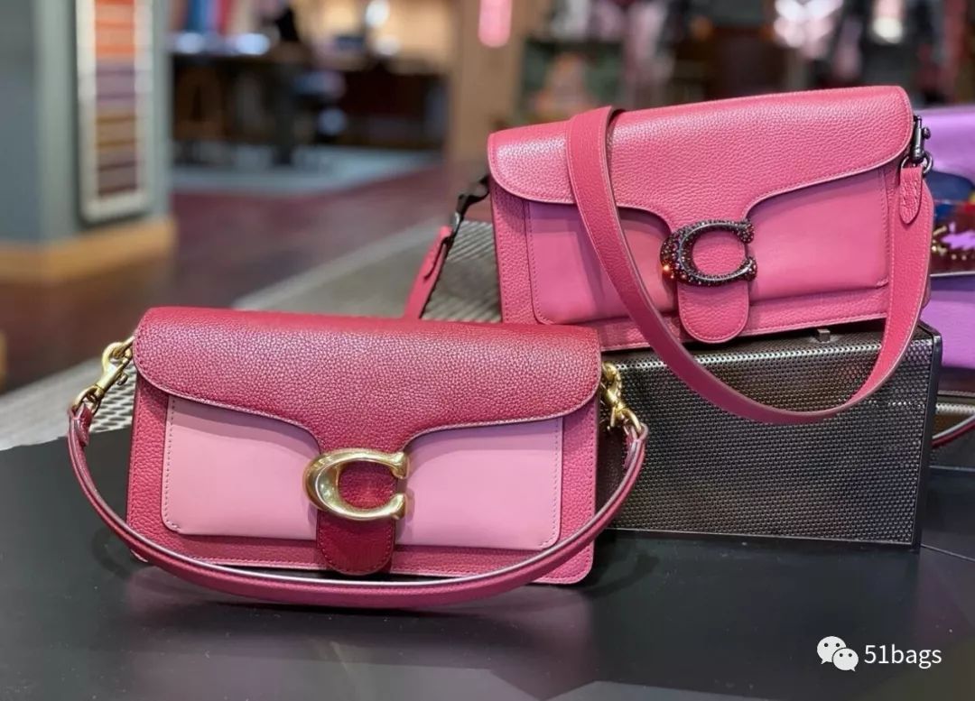 coach酒神包tabby奶茶色,coach酒神包正品细节图