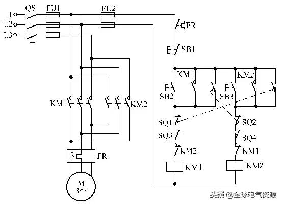 电动机综合保护器电路图及接线图,两台电动机顺序启动逆序停止电路图