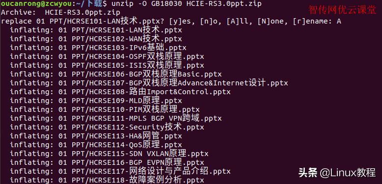 linux中解压zip文件命令,linux中解压zip文件报错