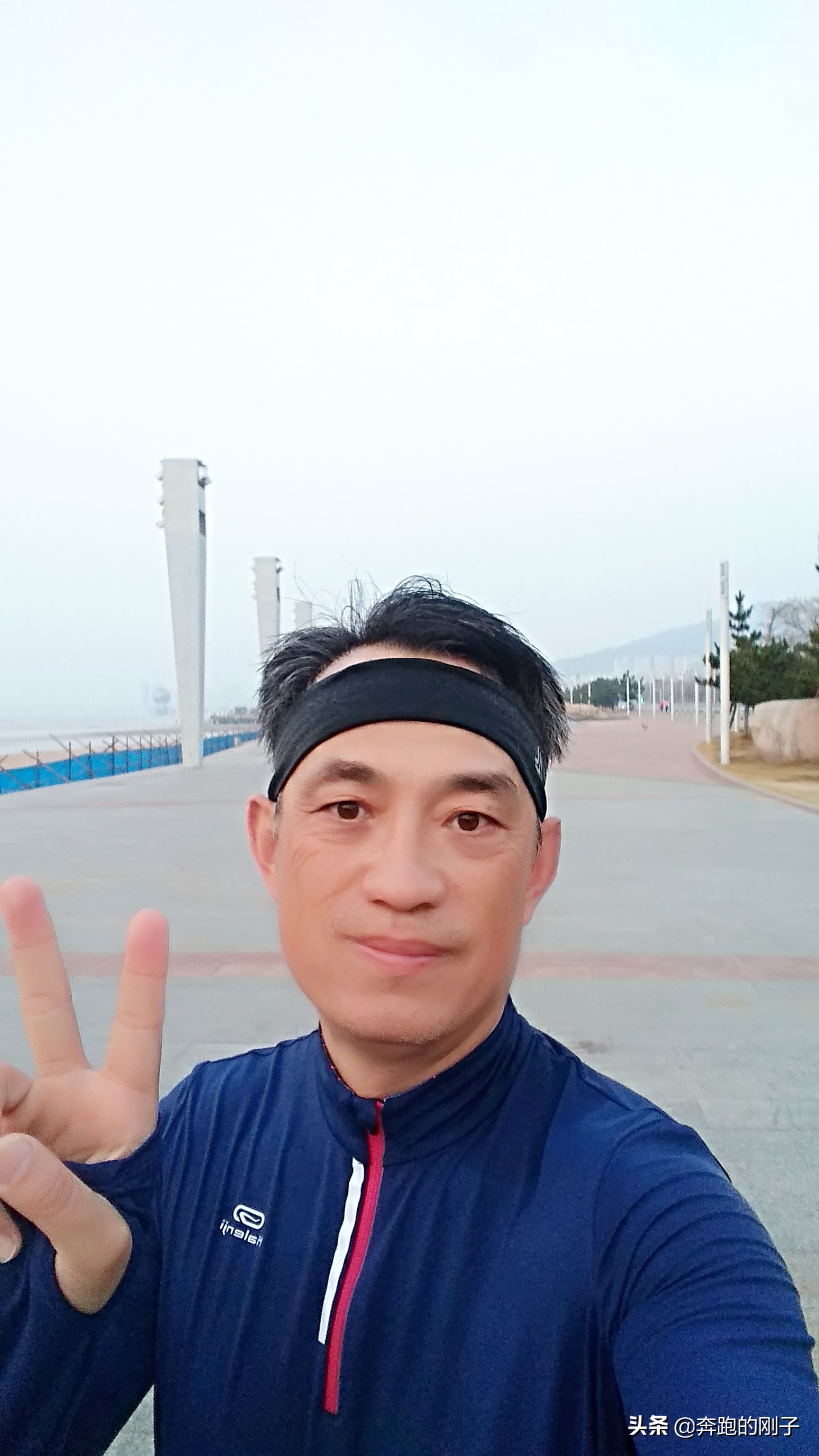 备战南京马拉松—10月19日打卡烟台大学,海边日出