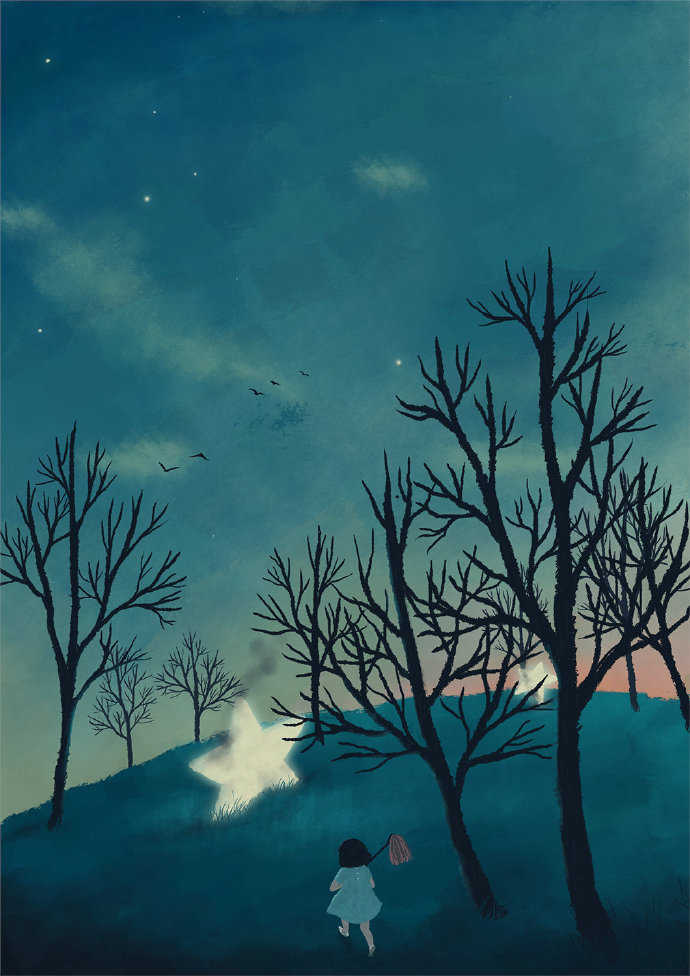 越南主题绘画,越南插画师春天作品