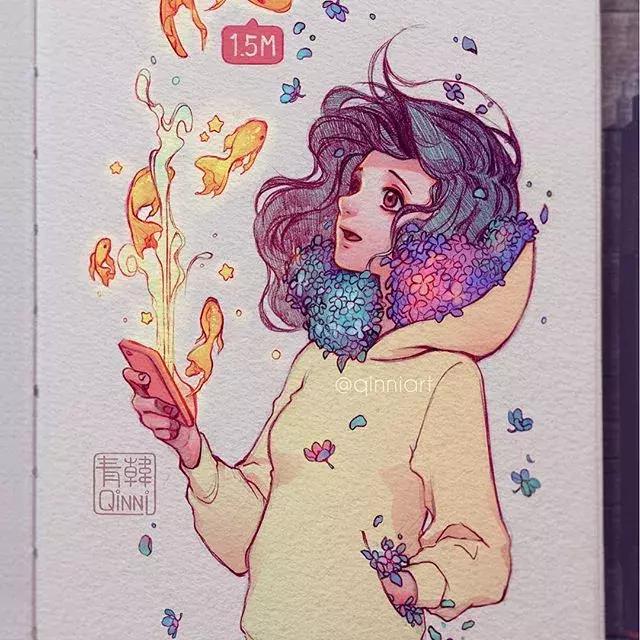 一个经历三次心脏手术，却依旧坚强，用水彩把伤痛化作星辰的女孩