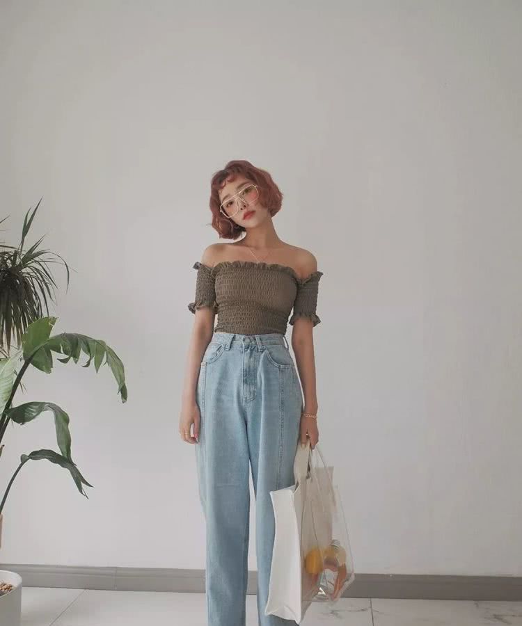 新晋的流行老爹裤这样穿最好看,阔腿裤过时了初秋老爹裤时髦显瘦