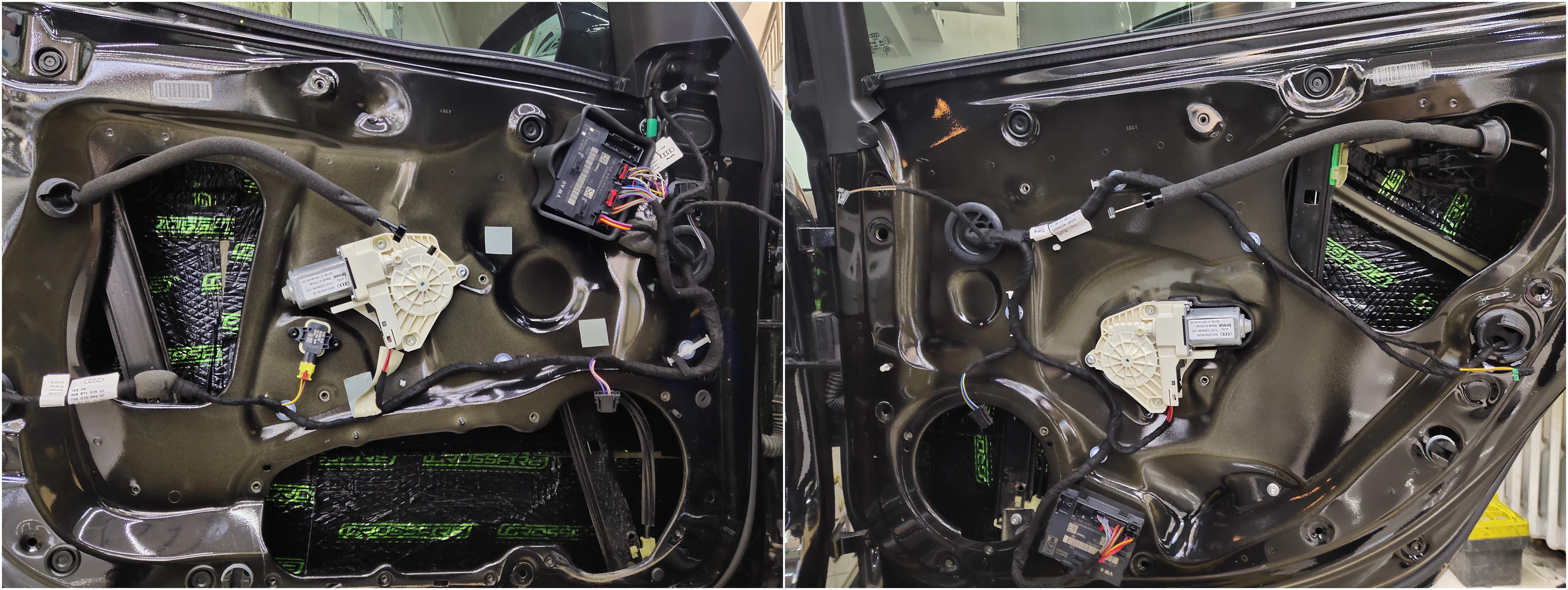 奥迪A6L改装音响升级丹拿372喇叭加装功放双层隔音赤峰鑫航音响