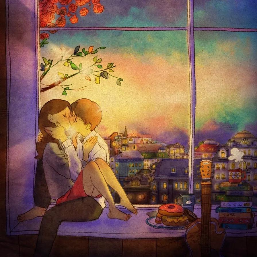 这些画也太甜了吧！！！看完只想谈！恋！爱