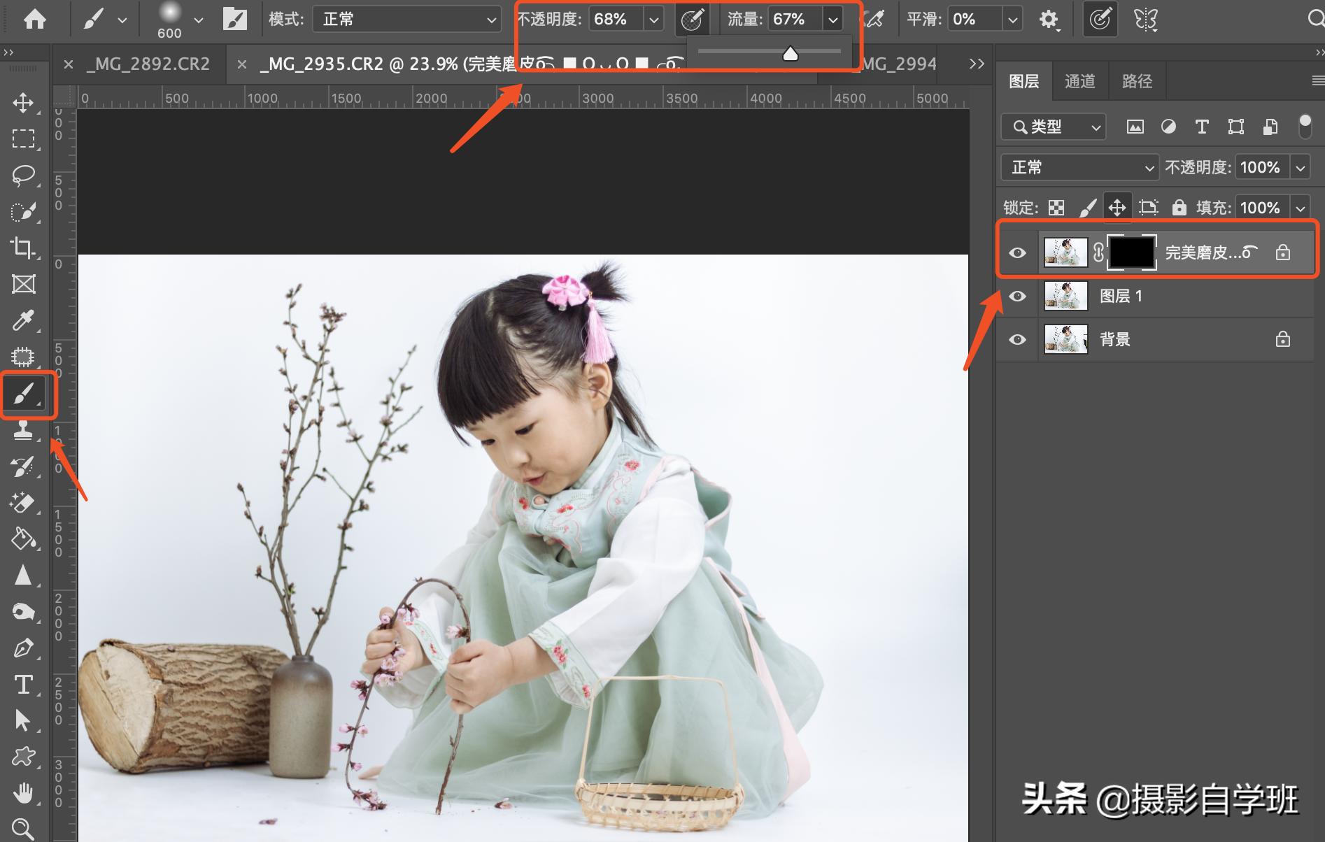 儿童拍稻田照片怎么拍出高级感,儿童摄影居家人像调色教程