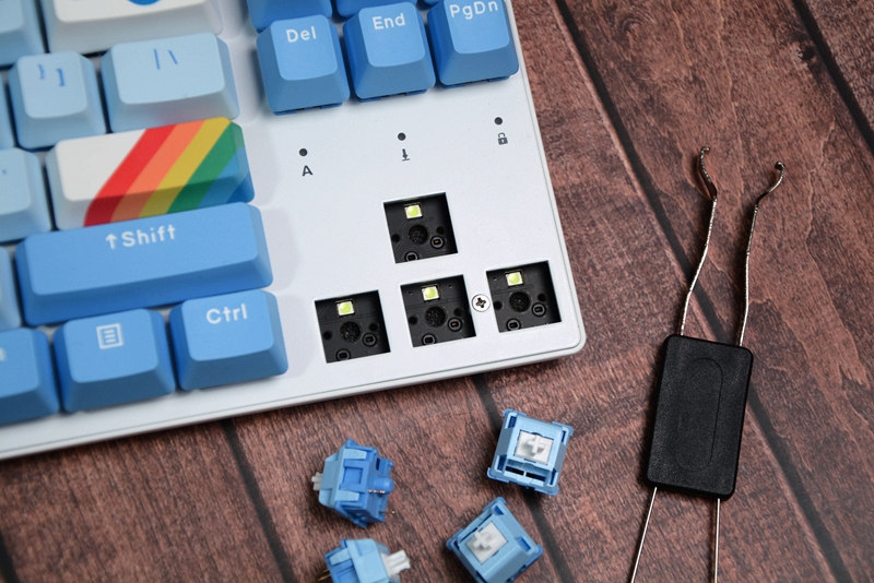 达尔优a84机械键盘开箱,达尔优键盘天空轴a87