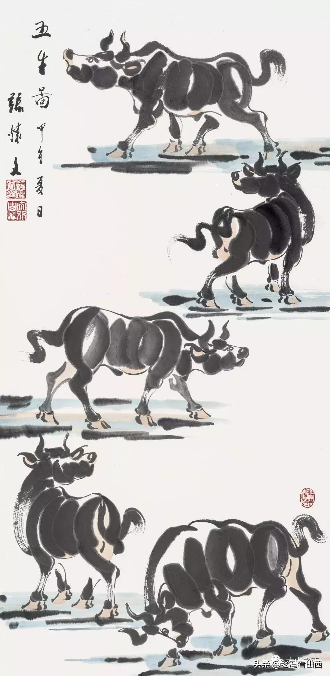 张怀文画牛,怀文画牛