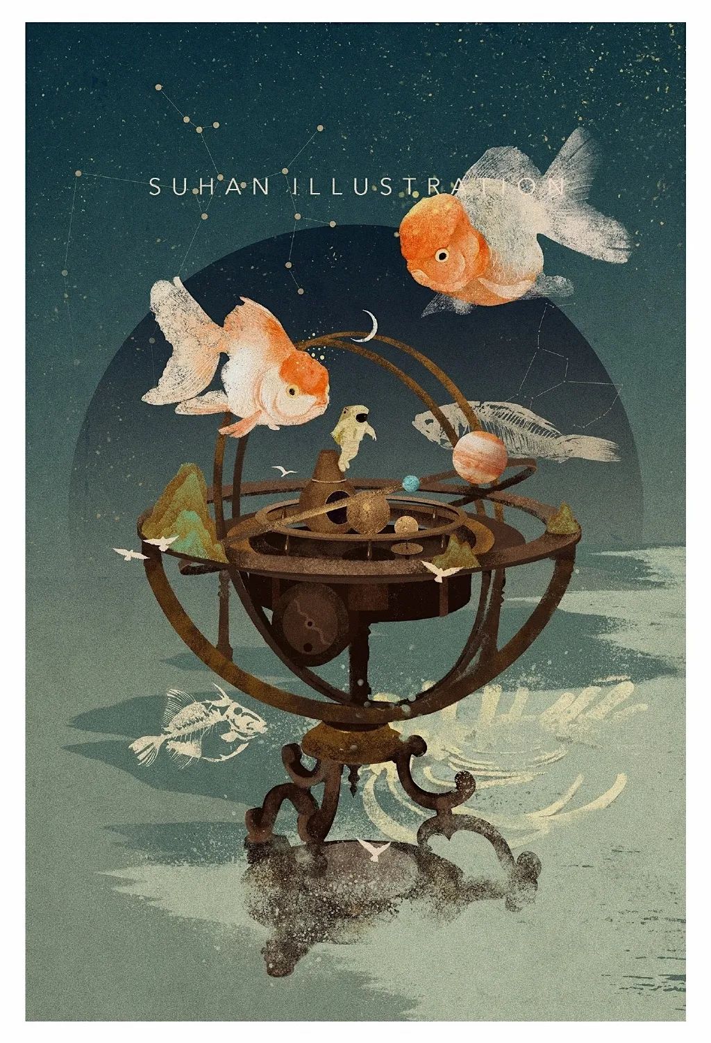 90年代画风的插画师,90后插画师画出美丽乡村