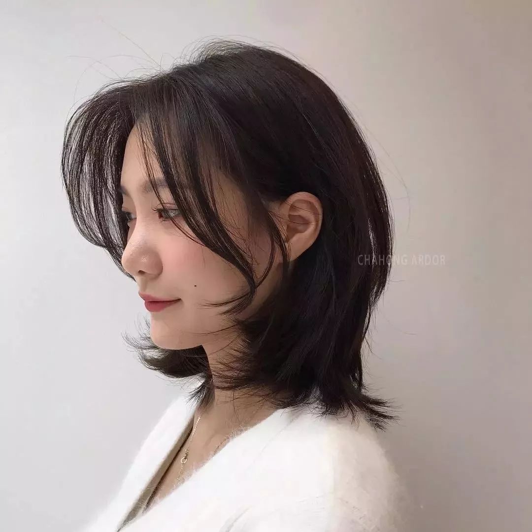 中长发锁骨发烫发中卷,初恋锁骨发中长发烫发