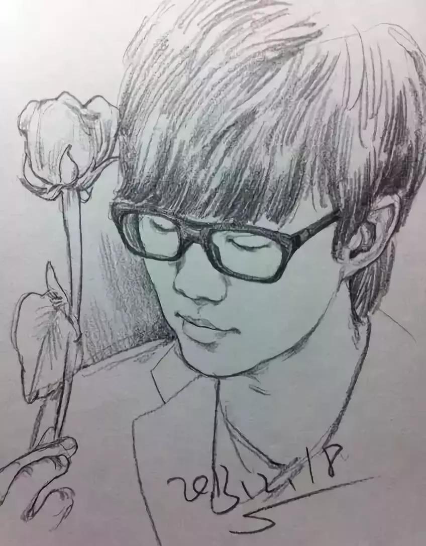 速写看一眼画一笔,用速写的方法画肖像画