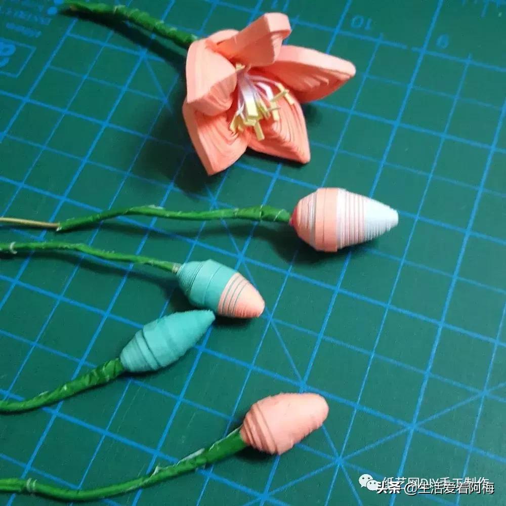 简单易学褶皱纸手工花束教师节,衍纸教师节立体花束教程