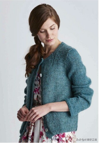 好看的开衫设计感,浅蓝色小开衫洋气上档次