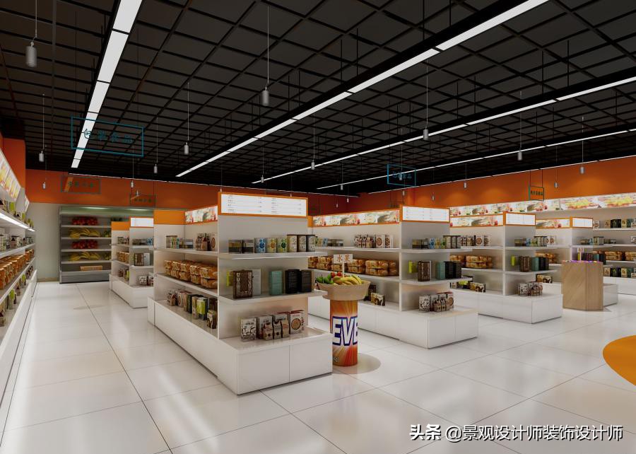 商场店铺设计案例图纸,超市设计图解大全