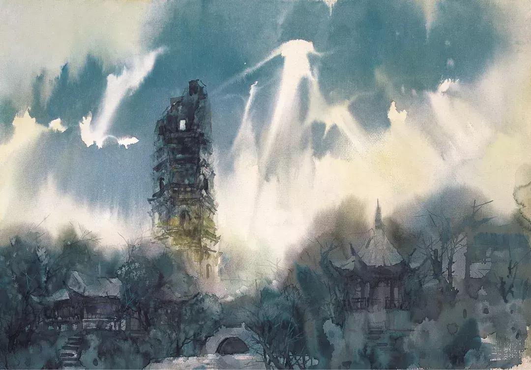 夏晓云水彩画图片,艺展中国油画作品欣赏