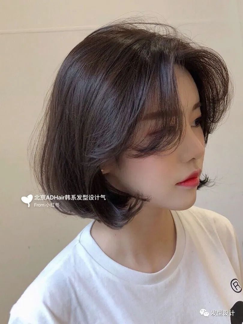 八大网红刘海短发,无刘海短发发型女