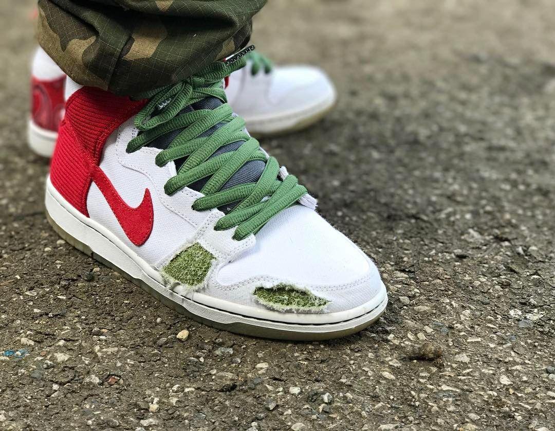 nikedunk经典试穿特写,nike经典dunk高帮