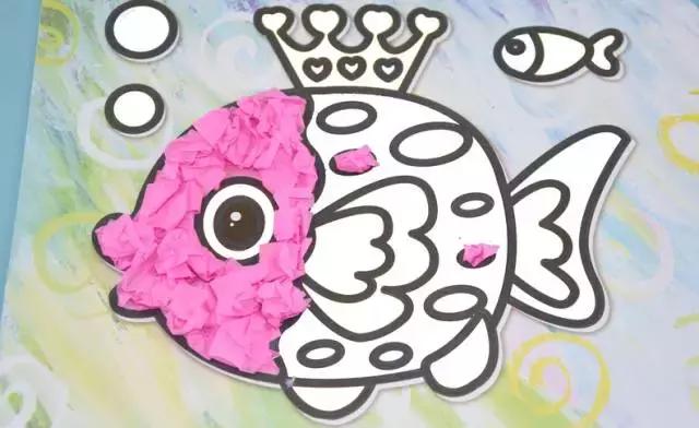 小鱼游幼儿园手工,小鱼游游游幼儿手工