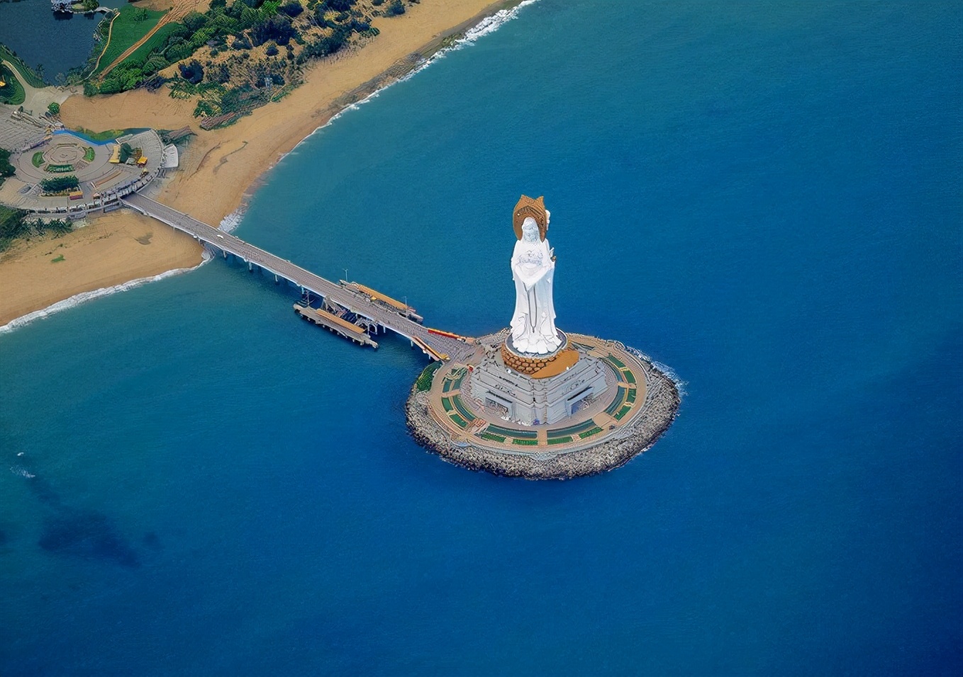 花巨资打造南海观音,南海108米海上观音建造过程