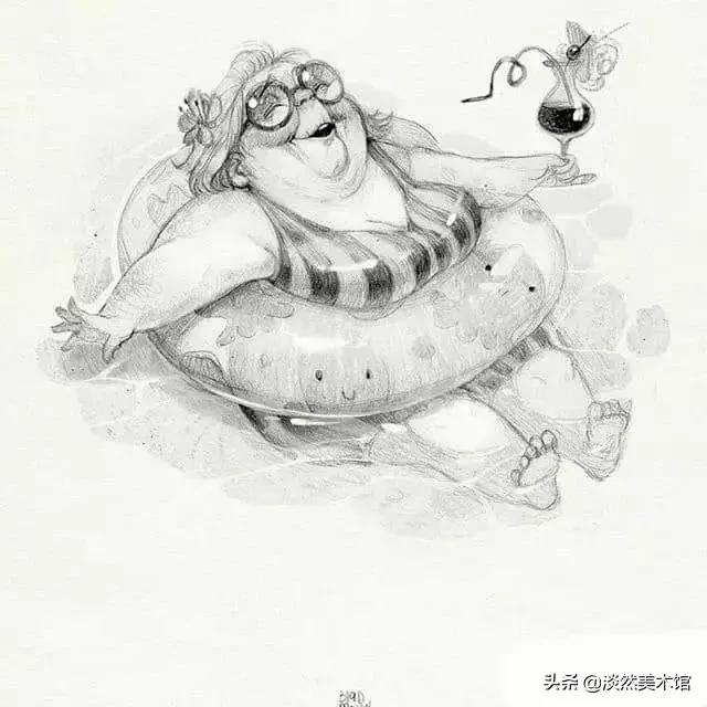 素描画原来可以这么美,素描风插画