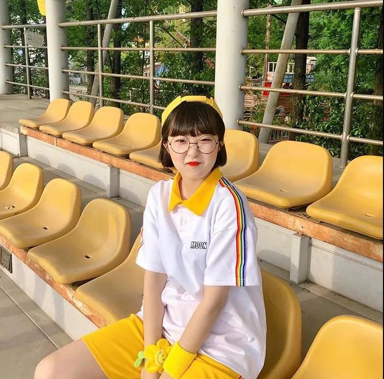 可甜可盐的小衫视频,高端甜美polo衫女款