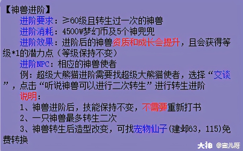 梦幻西游神兽实用排行,梦幻西游神兽哪只最实用