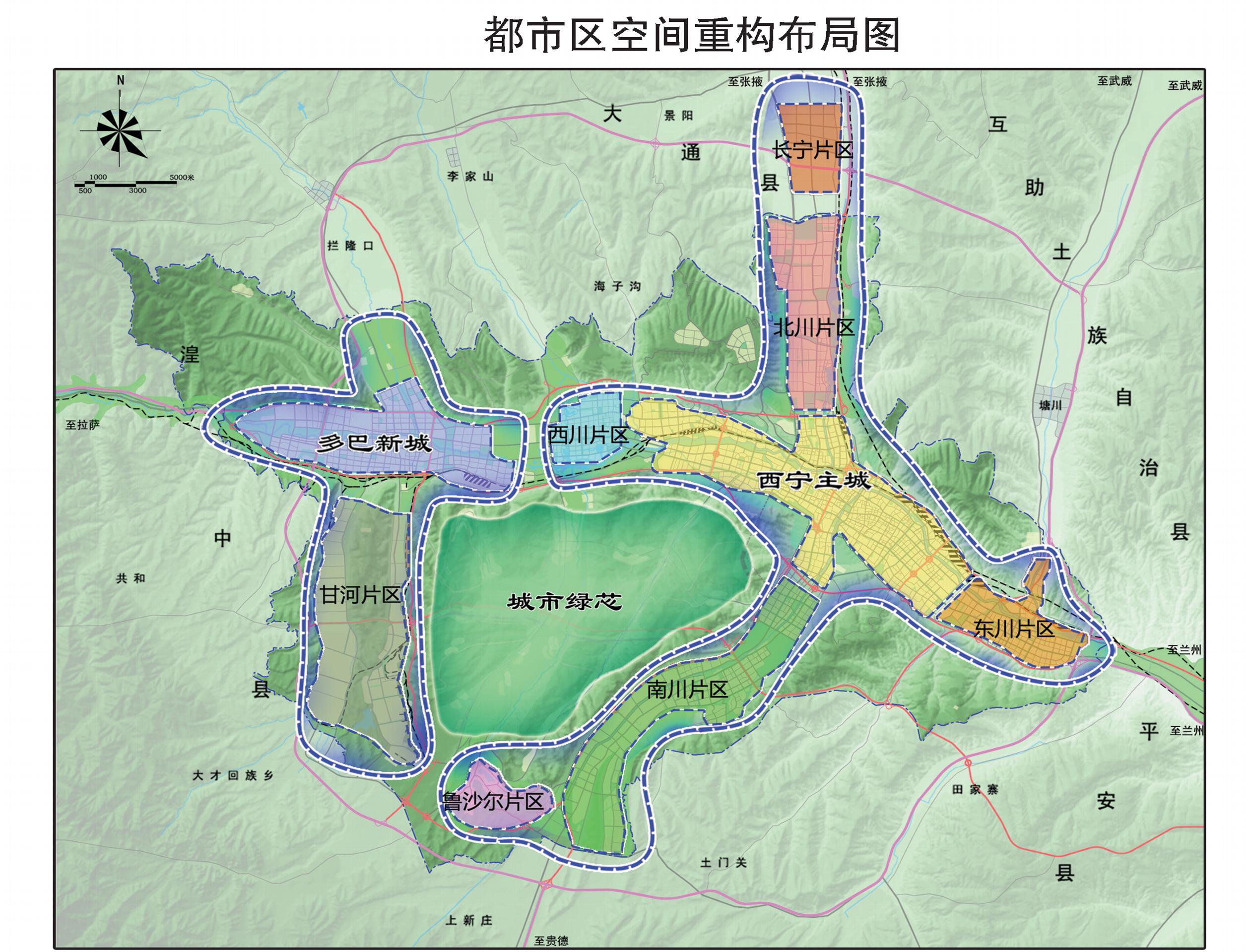 青海西宁多巴新城整体规划模型,西宁多巴新城效果图