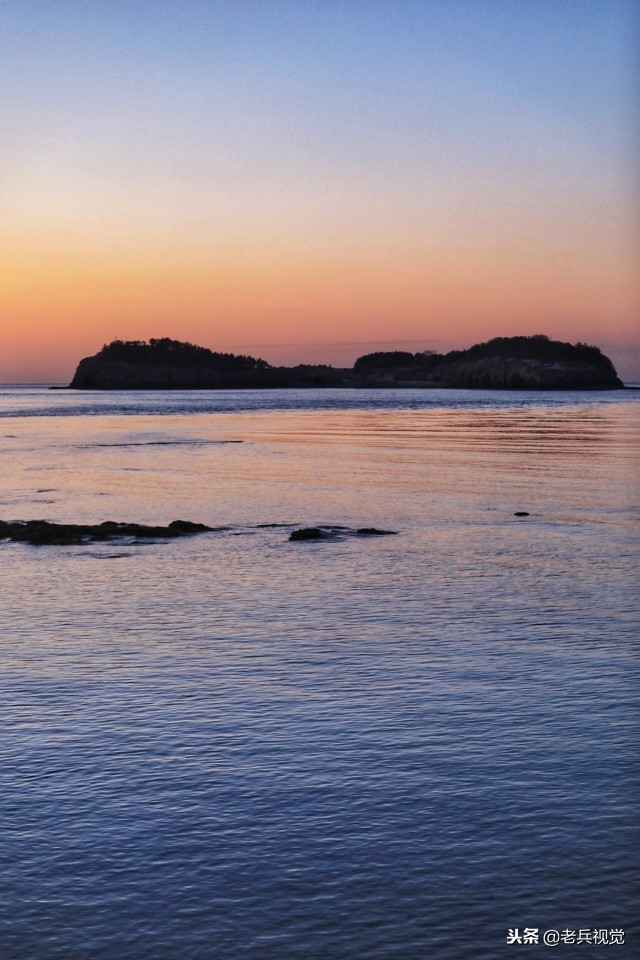 冬日大连观渤海,冬天大连看日落的海边