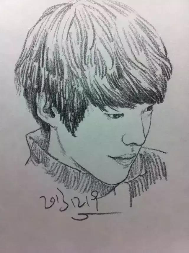 人物速写肖像画,速写是看一眼就能画出来的吗