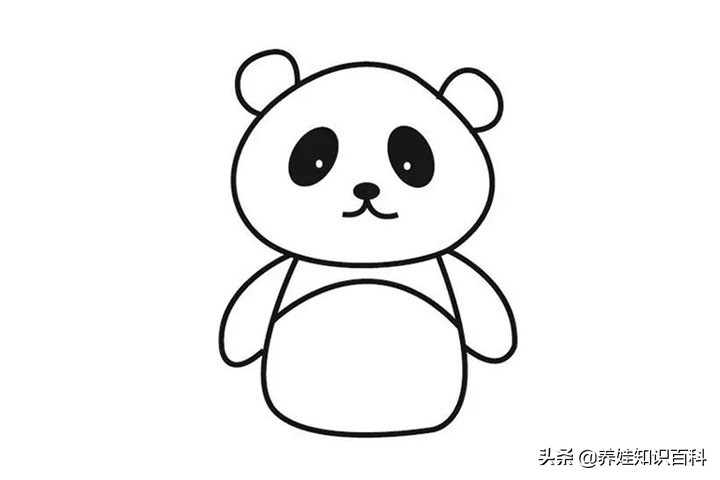 熊猫怎么画最简单儿童,熊猫怎么画超级简单一学就会