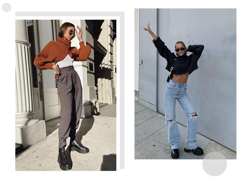 袖套毛衣时尚,最近很火的袖套毛衣蓝色