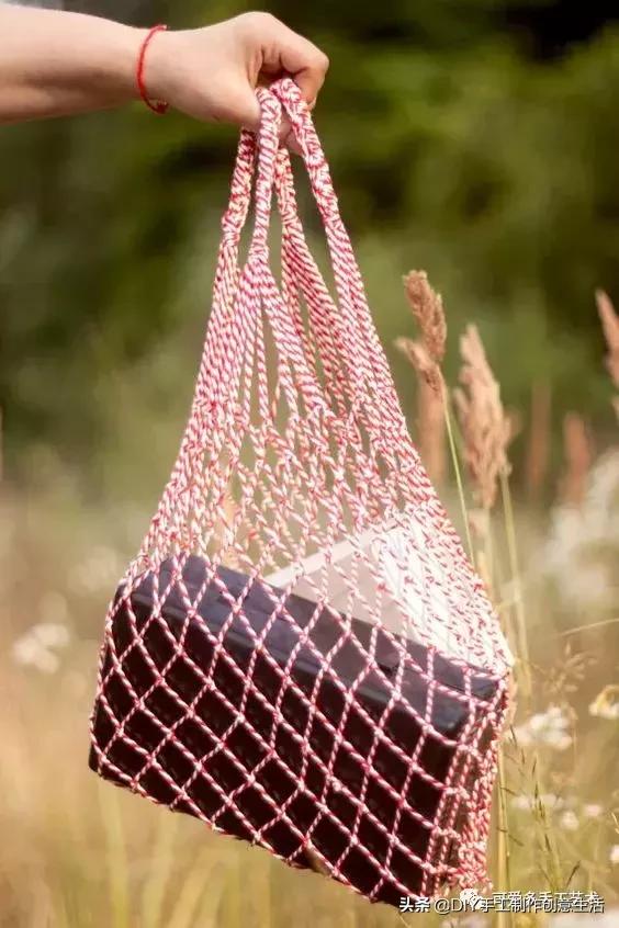 挂式收纳网袋钩织,钩织各种购物网袋收纳神器教程
