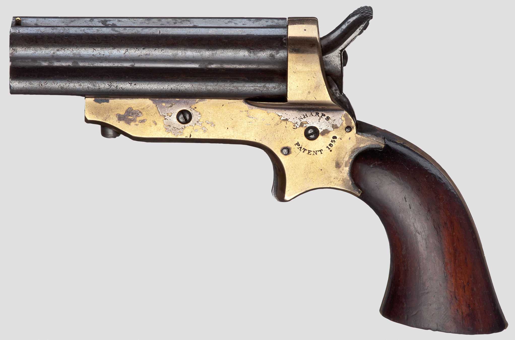 胡椒瓶双管手枪,胡椒盒转轮手枪