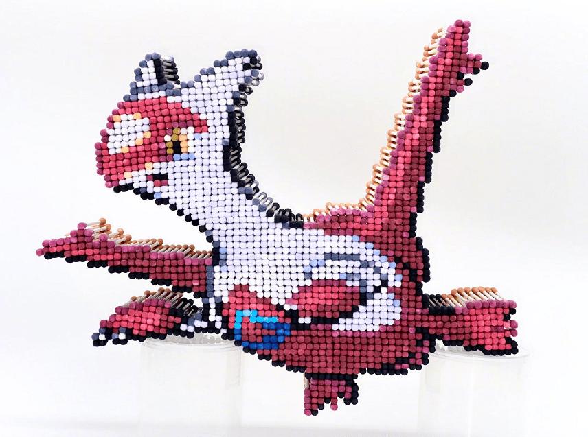 日本网友用棉花棒拼动漫角色模型，网友：切开一半能卖两份