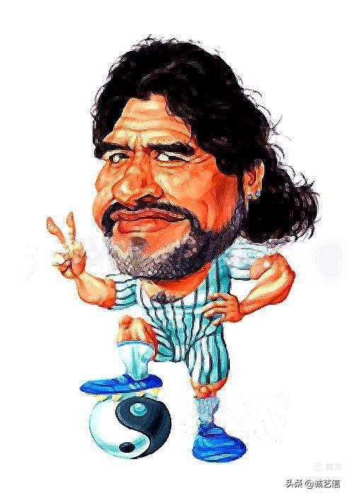 马拉多纳高清漫画壁纸,马拉多纳漫画