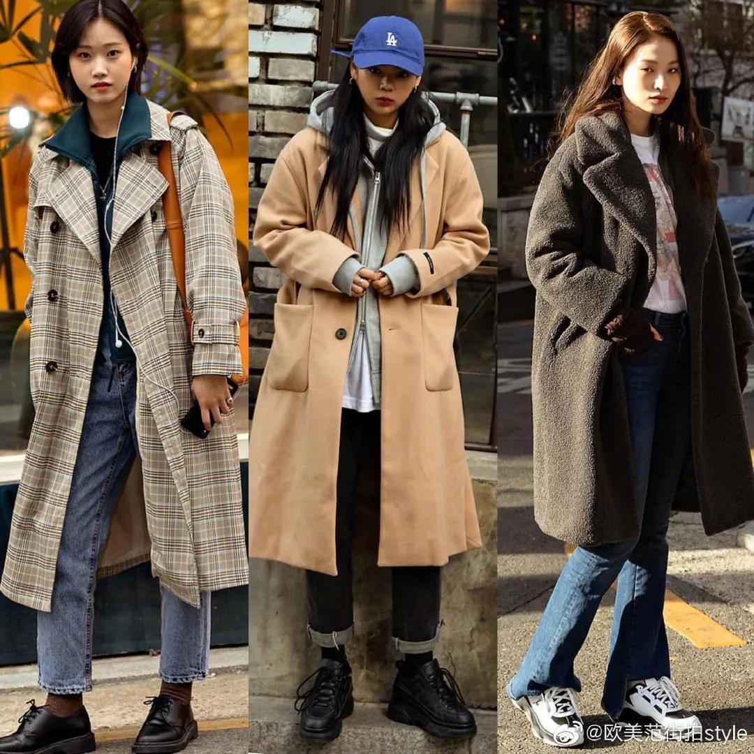 36套韩国女孩秋冬大衣穿搭合集,韩国女生大衣穿搭教程