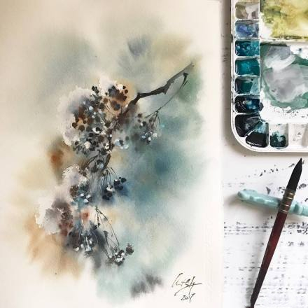 水彩表达情绪,水彩积极向上的画