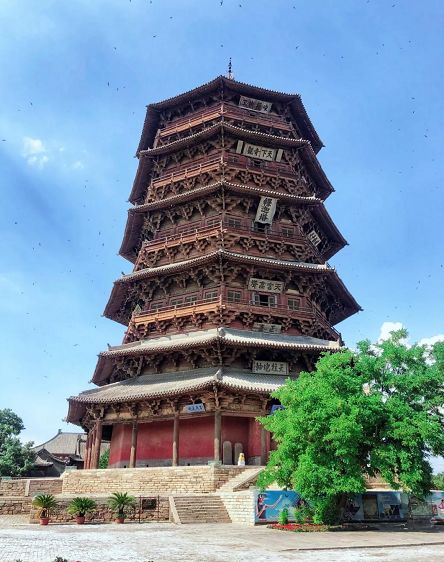 应县木塔屹立千年却无人能修,中国最美古塔视频