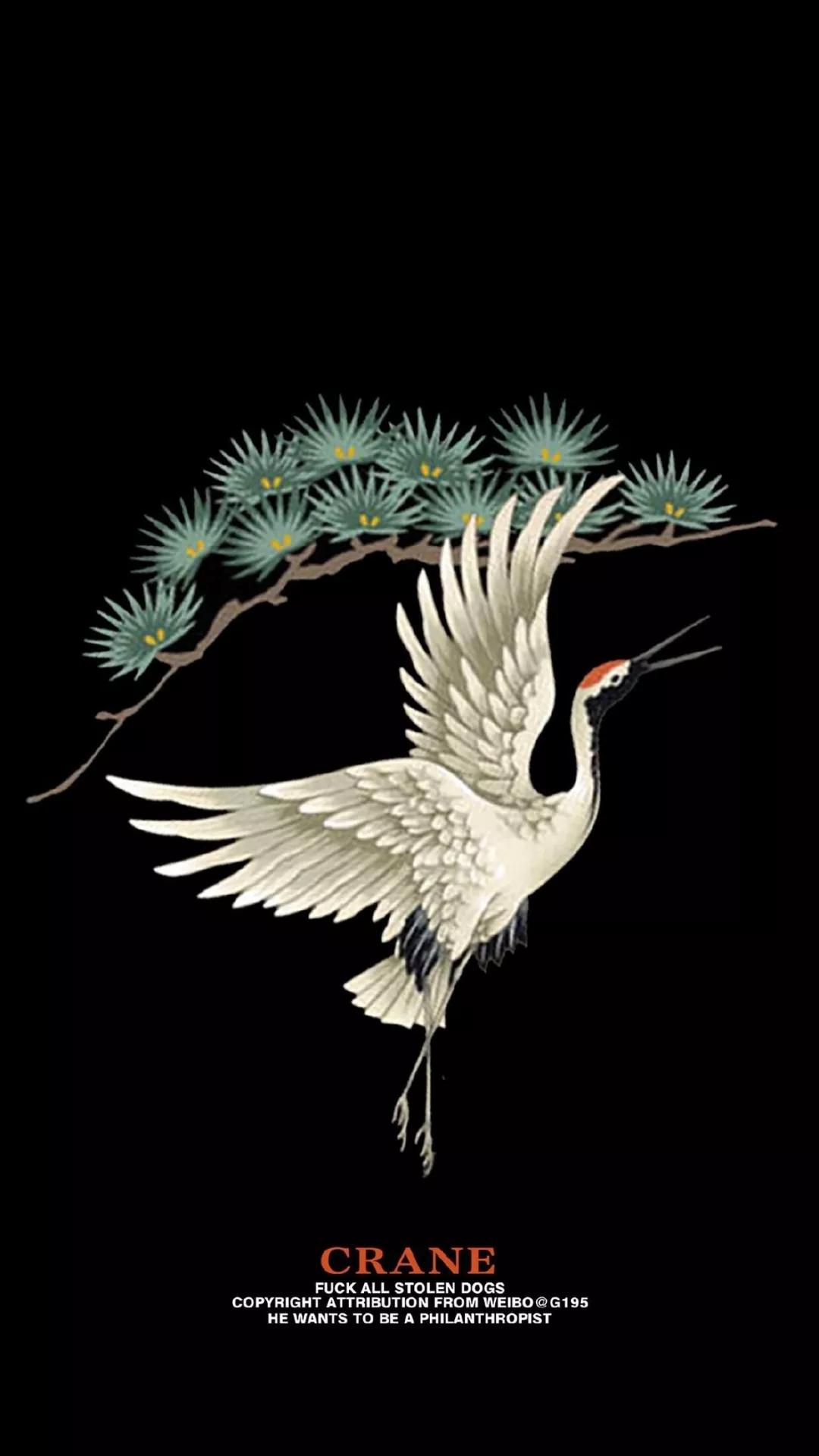 中国元素中国风壁纸横图仙鹤,超高清古风仙鹤壁纸