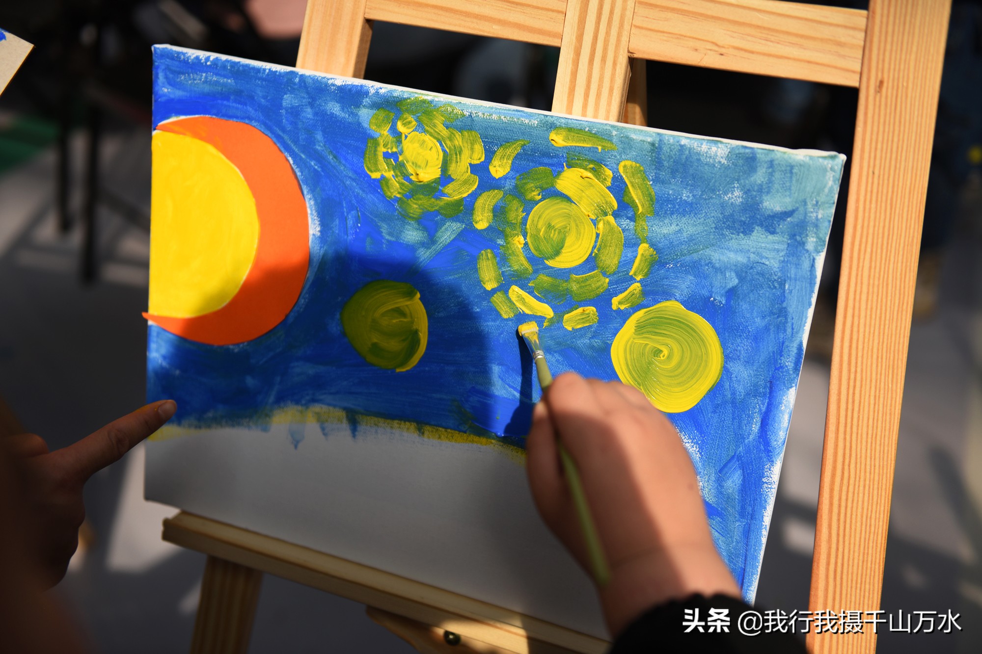 梵高的星空绘画教程油画棒,梵高星空儿童油画教程